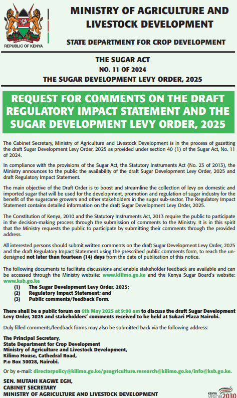 Source: Kenya Sugar Board — ksb.go.ke
